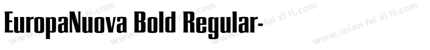 EuropaNuova Bold Regular字体转换